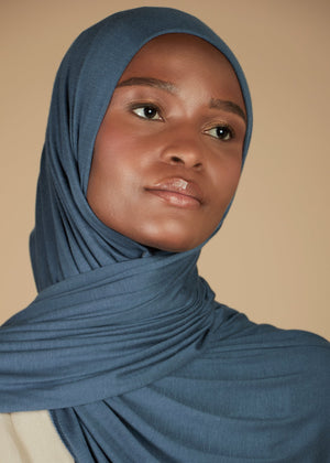 Denim Blue Jersey Hijab