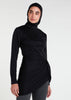 Detach Wrap Swim Top Black
