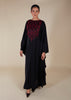 Floaty Tatreez Kaftan Black