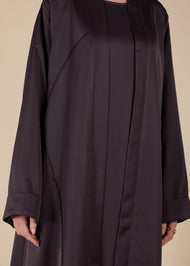 Open Seam Abaya Set Mauve