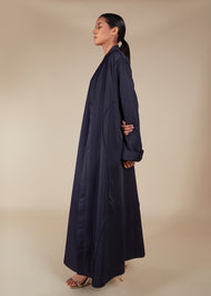 Open Seam Abaya Set Navy