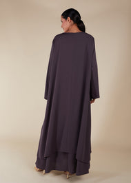 Layered Abaya Mauve