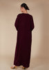 Crossover Abaya Plum