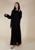 Pave Trim Abaya Black