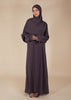 Pave Trim Abaya Mauve