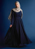 Chiffon Wrap Abaya Navy