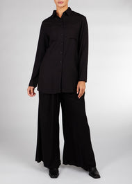 Paper Bag Trousers Black | Flared Trousers | Aab Modest Wear