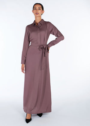 Satin Feel Abaya Tea Pink | Modest Abayas | Aab Modest Wear