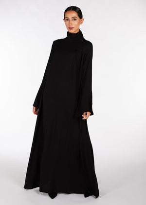 Roll Neck Abaya Black | Modest Abayas | Aab Modest Wear