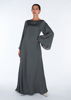 Bell Sleeve Abaya Stone | Modest Abayas | Aab Modest Wear