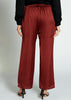 Satin Slim Leg Trousers Amber