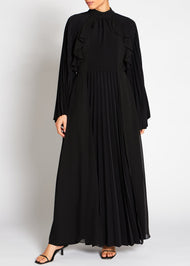 Plisse Maxi Dress Black