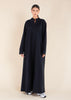 Front Zip Abaya Navy