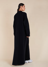 Front Zip Abaya Navy