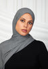 Grey Melange Ribbed Jersey Hijab