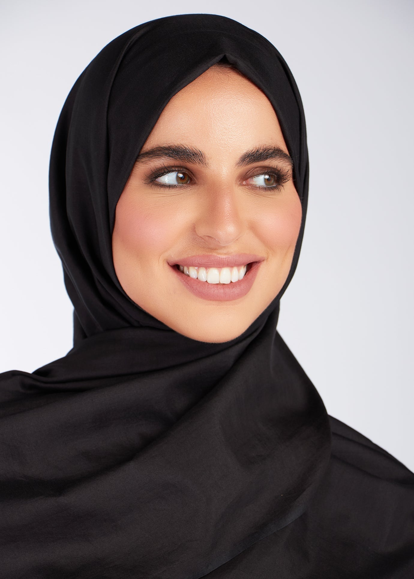 Cotton & Silk Hijab Black