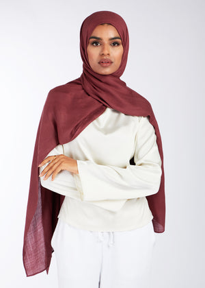 Diamond Weave Hijab Muted Mulberry