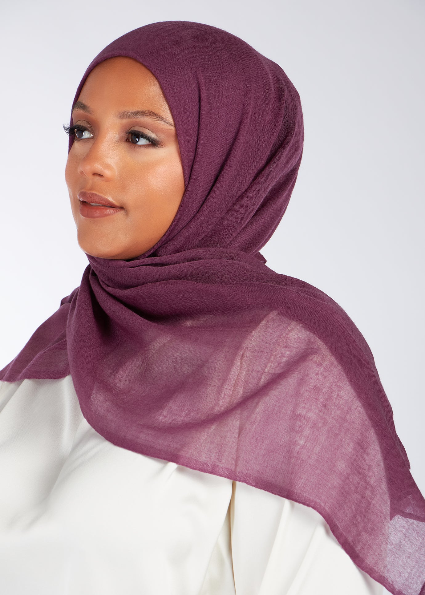 Premium Soft Wool Hijab Plum