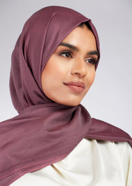 Cotton & Silk Hijab Plum