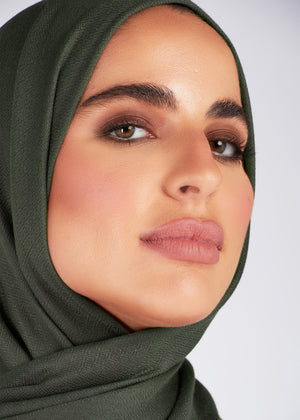 Diamond Weave Hijab Green Ivy