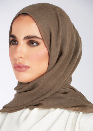 Premium Soft Wool Hijab Khaki