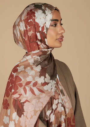 Sakura Print Hijab | Hijabs | Aab Modest Wear