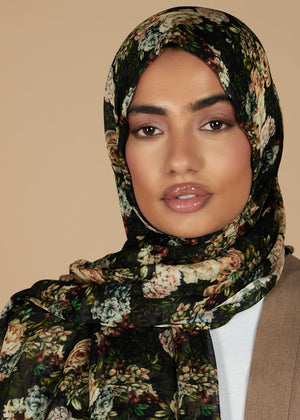Vintage Blooms Print Hijab | Hijabs | Aab Modest Wear