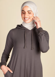 Hoody Abaya Grey