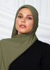 Khaki Ribbed Jersey Hijab