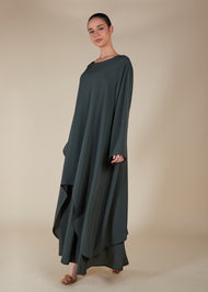 Layered Abaya Khaki