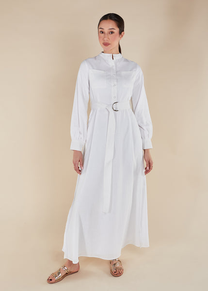 aab modest wear cotton maxi dress product info and reviews Self Stripe Cotton Maxi Blush | Modest Maxi Dresses
