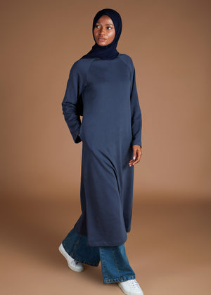 Fleece Jumper Dress Navy | Midis | Aab Modest Wear