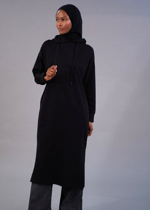 Cozy Fleece Hoody Black | coats & Cover Ups | Aab modest Wear