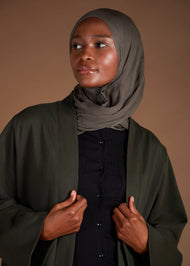 Loose Fit Fleece Cover Up Olive | Coats & Cover Ups | Aab Modest Wear