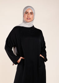 Relaxed Fit Abaya Black