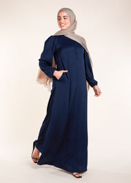 Crinkle Abaya Navy