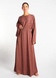 Loose Fit Abaya Dusky Pink