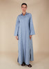 Loose Fit Cotton Maxi Blue