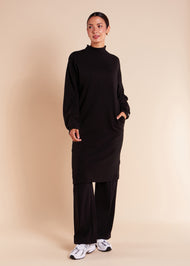 Loose Fit Knit Midi Black - Final Sale