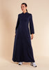 Mandarin Wrap Abaya Navy