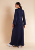 Mandarin Wrap Abaya Navy