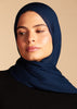 Midnight Blue Chiffon Silk Hijab