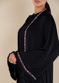 Miniature Rose Open Abaya