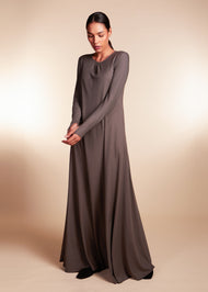 Mulberry Abaya Dark Grey