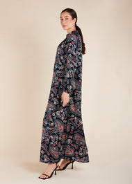 Navy Paisley Maxi Dress