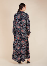 Navy Paisley Maxi Dress