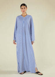Single Pleat Kaftan Blue