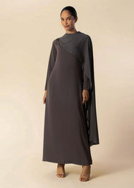Grey Drape Maxi