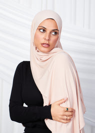 Nude Ribbed Jersey Hijab