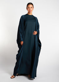 Open Abaya Mineral Blue